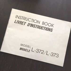 Janome sewing machine manual 108 109 110 L372 373